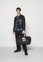 Karl Lagerfeld Premium Duffle Messenger Bag With Dust Bag (Black - 267)